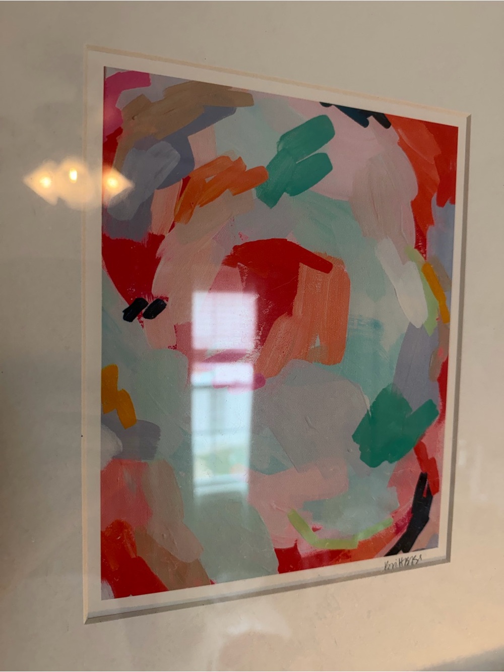 Abstract Colorful Brushstroke Art Print - Multicolor